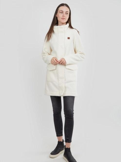Fundango Elle Fleece Jacket női utcai kabát homok színben 4