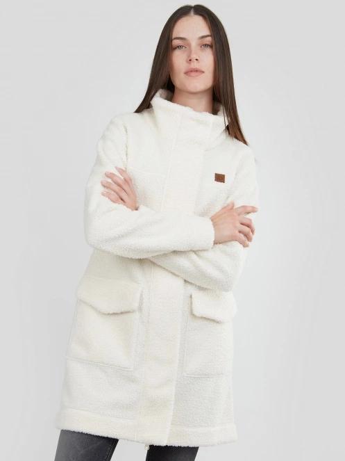 Fundango Elle Fleece Jacket női utcai kabát homok színben 5
