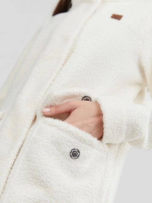 Fundango Elle Fleece Jacket női utcai kabát homok színben 7