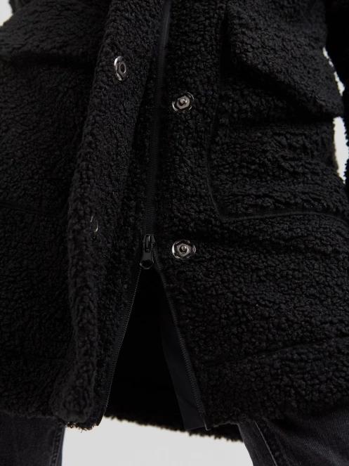 Fundango Elle Fleece Jacket női utcai kabát fekete színben 7