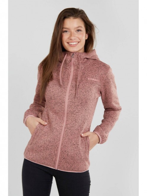 Fundango Share Hooded Fleece női kapucnis pulóver rózsaszín színben 2