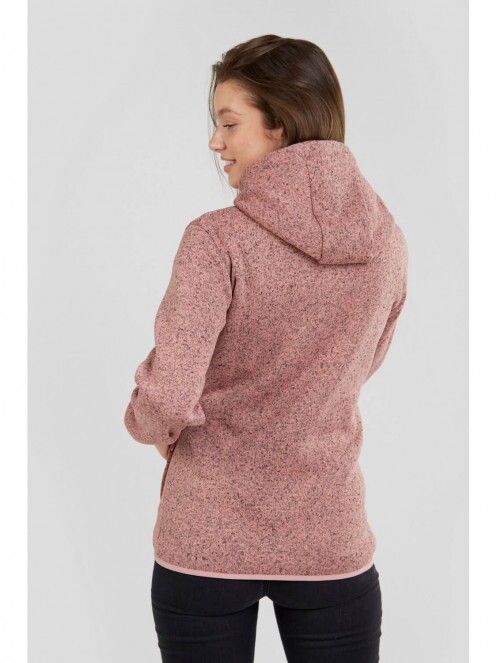 Fundango Share Hooded Fleece női kapucnis pulóver rózsaszín színben 3