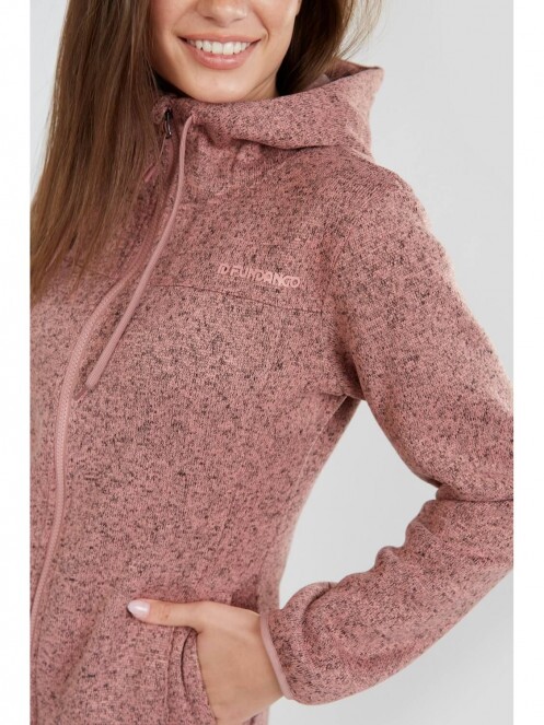 Fundango Share Hooded Fleece női kapucnis pulóver rózsaszín színben 4