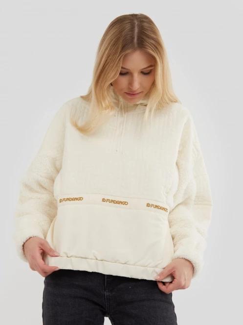 Fundango Calypso Hybrid Pullover női polár pulóver barna színben 3