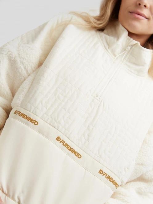 Fundango Calypso Hybrid Pullover női polár pulóver barna színben 6