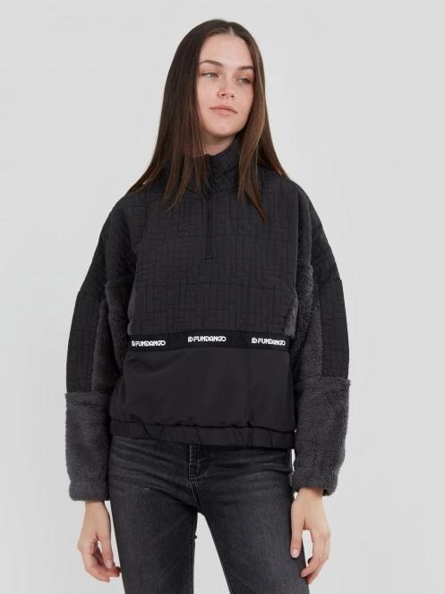 Fundango Calypso Hybrid Pullover női polár pulóver fekete színben 2