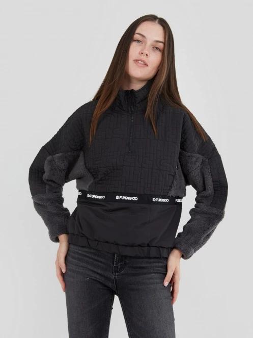 Fundango Calypso Hybrid Pullover női polár pulóver fekete színben 5