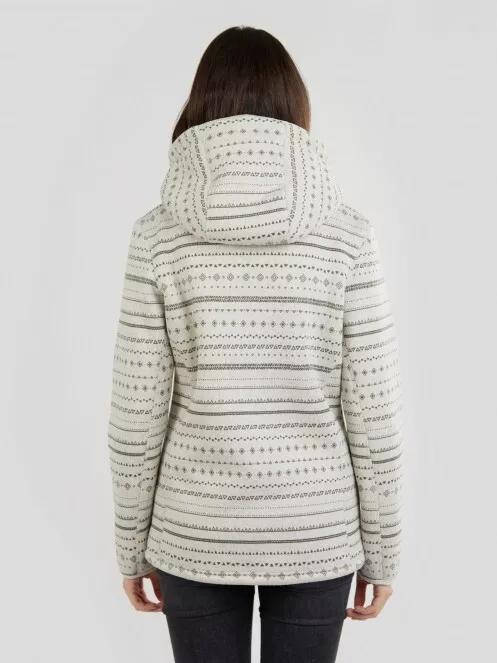 Fundango Ara Fleece Jacket női kapucnis pulóver fehér színben 3