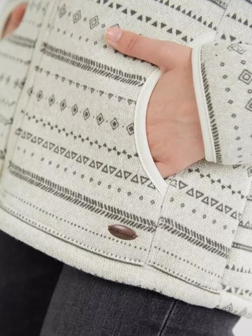 Fundango Ara Fleece Jacket női kapucnis pulóver fehér színben 5