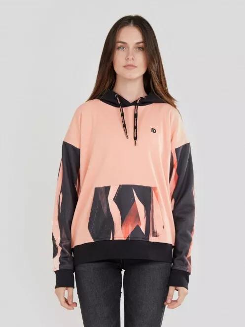 Fundango MYSTIC Tech pullover női kapucnis pulóver rózsaszín színben 2