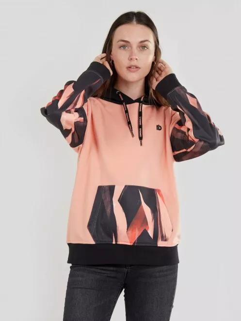 Fundango MYSTIC Tech pullover női kapucnis pulóver rózsaszín színben 4