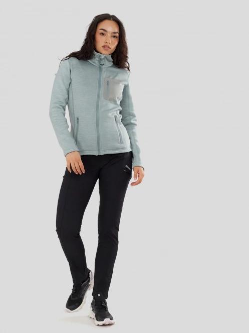 Fundango Antilles Melange Jacket női polár pulóver zöld színben 4
