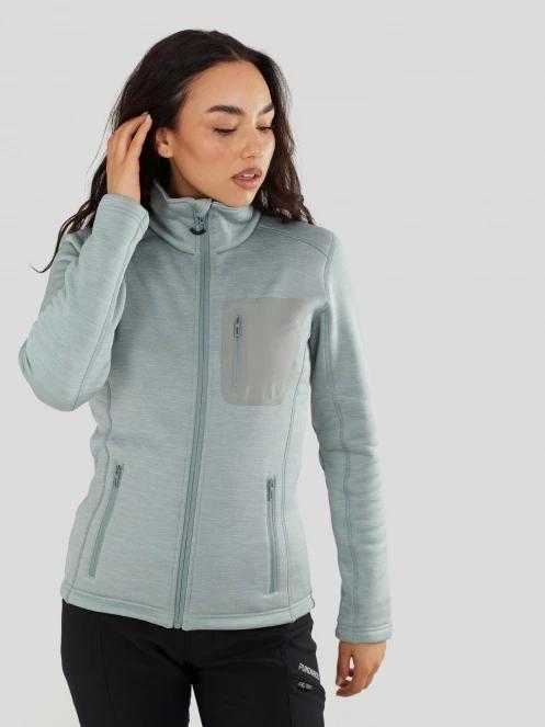 Fundango Antilles Melange Jacket női polár pulóver zöld színben 5