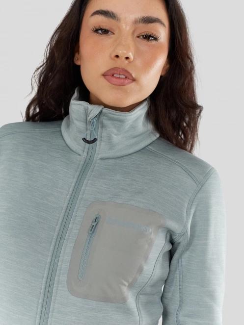 Fundango Antilles Melange Jacket női polár pulóver zöld színben 6