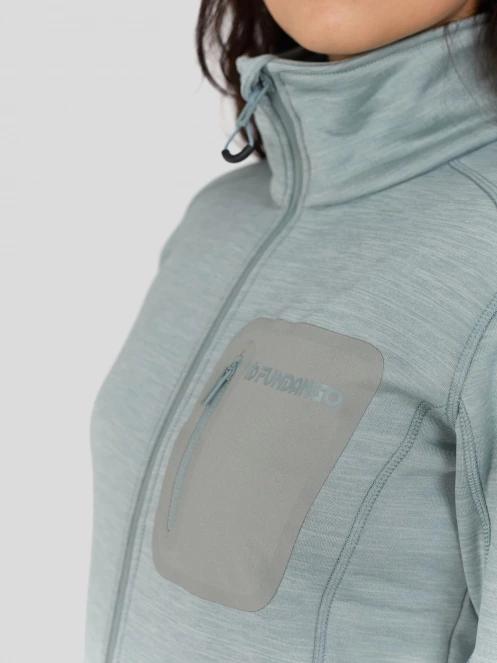 Fundango Antilles Melange Jacket női polár pulóver zöld színben 7