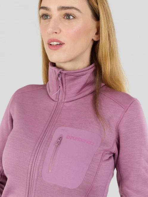 Fundango Antilles Melange Jacket női polár pulóver rózsaszín színben 8