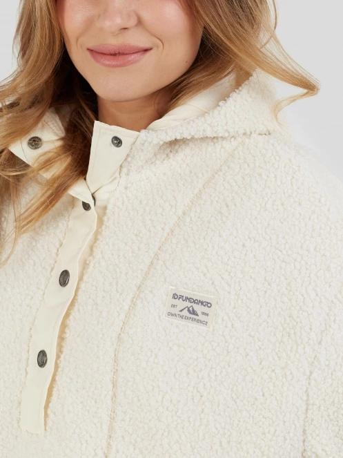 Fundango Juniper Pile Jacket női kapucnis pulóver fehér színben 8