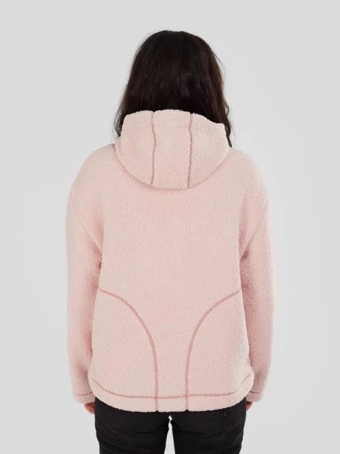 Fundango Juniper Pile Jacket női kapucnis pulóver rózsaszín színben 3