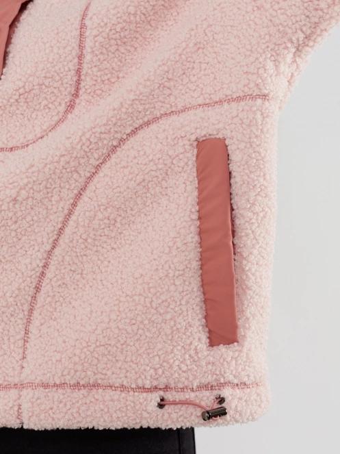 Fundango Juniper Pile Jacket női kapucnis pulóver rózsaszín színben 7