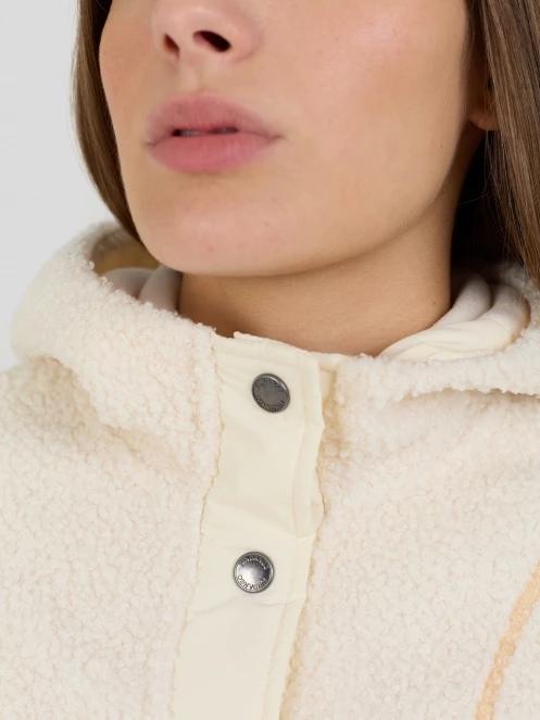 Fundango Juniper Pile Jacket női kapucnis pulóver fehér színben 6
