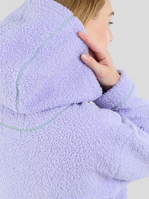 Fundango Juniper Pile Jacket női kapucnis pulóver lila színben 10