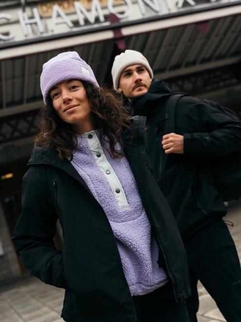 Fundango Juniper Pile Jacket női kapucnis pulóver lila színben 14