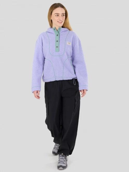 Fundango Juniper Pile Jacket női kapucnis pulóver lila színben 4