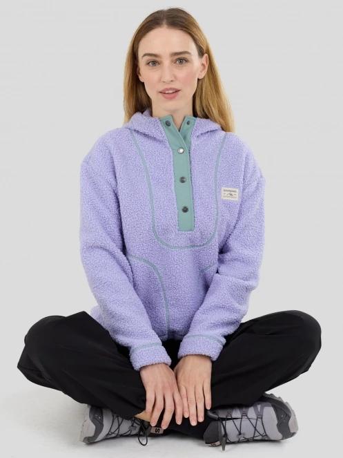 Fundango Juniper Pile Jacket női kapucnis pulóver lila színben 5
