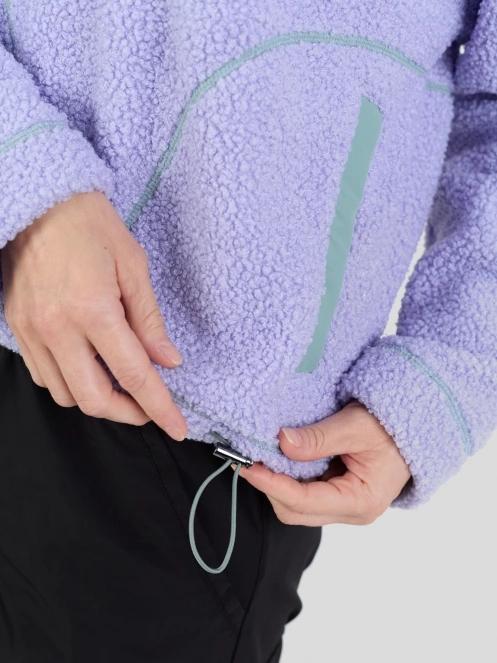 Fundango Juniper Pile Jacket női kapucnis pulóver lila színben 9