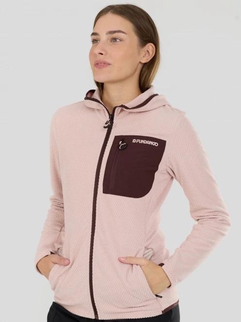 Fundango Nigata Full Zip Hoodie női hibrid felső rózsaszín színben 5