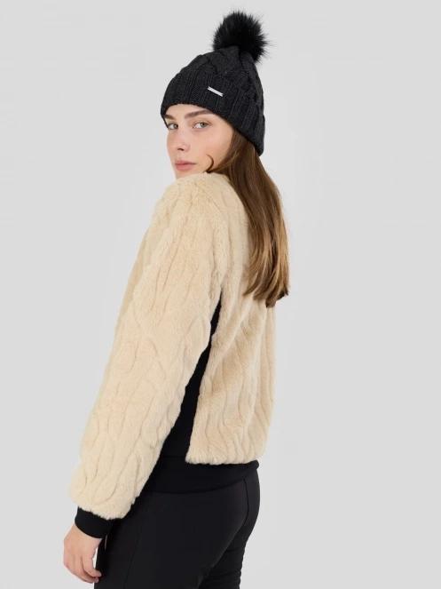 Fundango Marigold Shearling Jacket női hibrid felső homok színben 6