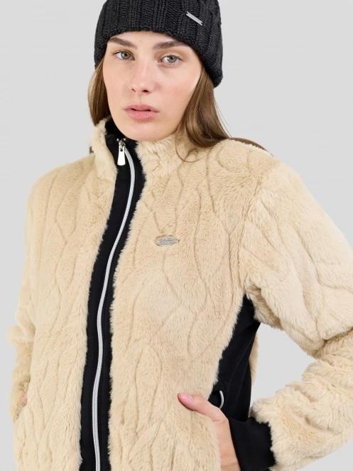 Fundango Marigold Shearling Jacket női hibrid felső homok színben 8