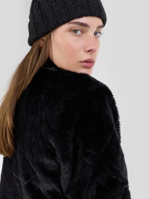 Fundango Marigold Shearling Jacket női hibrid felső fekete színben 9