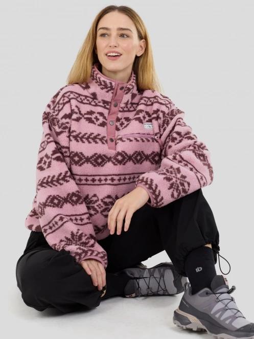Fundango Pacha Fleece Jacket női polár pulóver rózsaszín színben 7