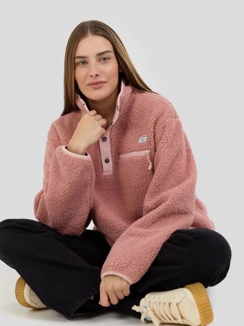 Fundango Pacha Fleece Jacket női polár pulóver rózsaszín színben 5