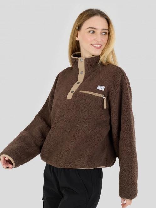 Fundango Pacha Fleece Jacket női polár pulóver barna színben 5
