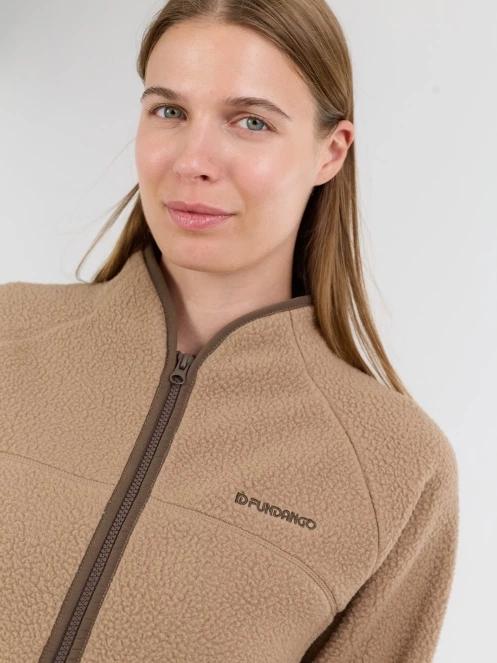 Fundango Roselake Pile Jacket női polár pulóver homok színben 5