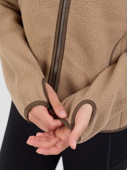 Fundango Roselake Pile Jacket női polár pulóver homok színben 6