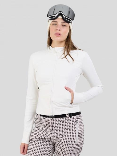 Fundango Flow Thermo Zip Up női hosszú ujjú sport póló homok színben 4