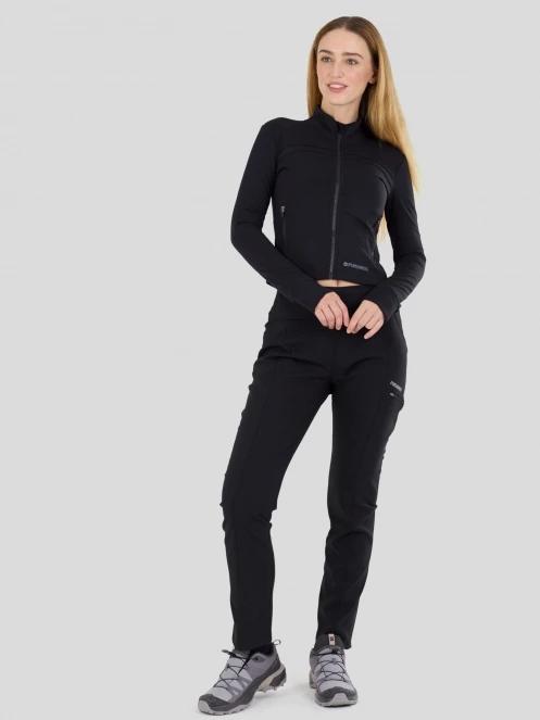 Fundango Flow Thermo Zip Up női hosszú ujjú sport póló fekete színben 4