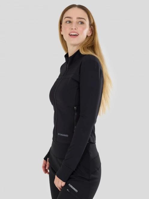 Fundango Flow Thermo Zip Up női hosszú ujjú sport póló fekete színben 6
