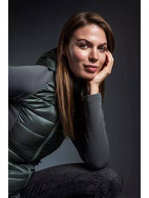Fundango AFTON Hybrid Jacket női polár pulóver oliva színben 2