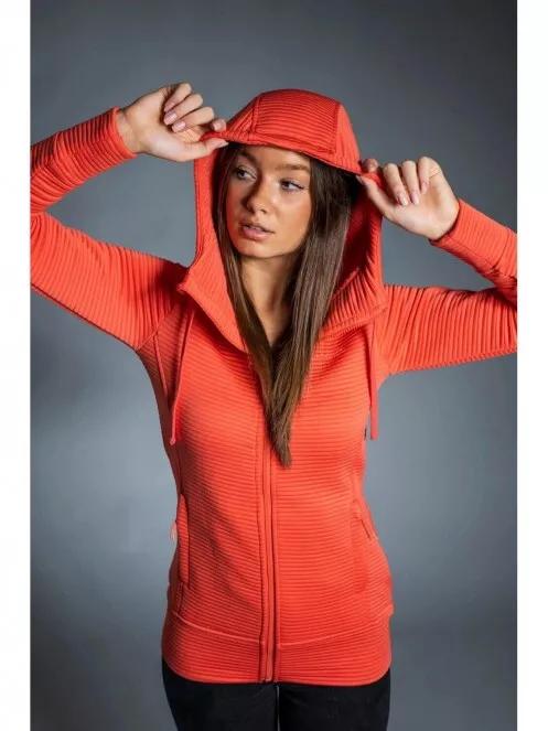 Fundango SHARE Hooded Fleece női polár pulóver piros színben 2