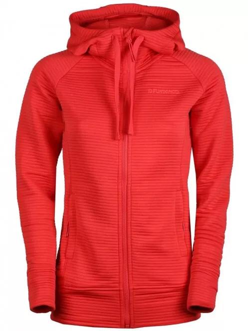 Fundango SHARE Hooded Fleece női polár pulóver piros színben 4