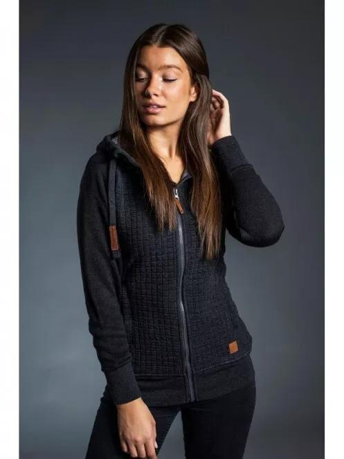 Fundango SHARE Hooded Fleece női polár pulóver fekete színben 2