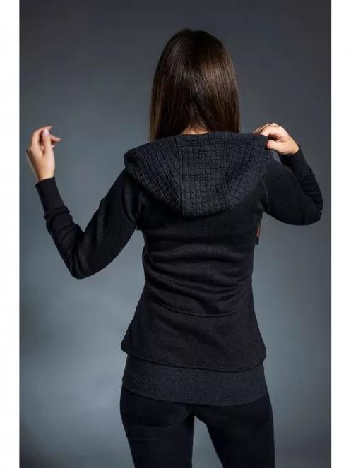 Fundango SHARE Hooded Fleece női polár pulóver fekete színben 4