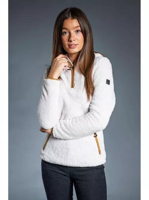 Fundango OLIVIA Pile Pullover női pulóver homok színben 2