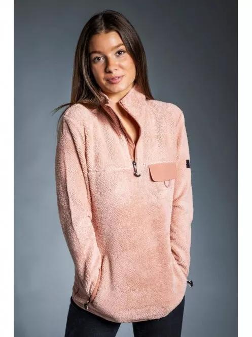 Fundango VINONA Fleece Pullover női pulóver rózsaszín színben 2