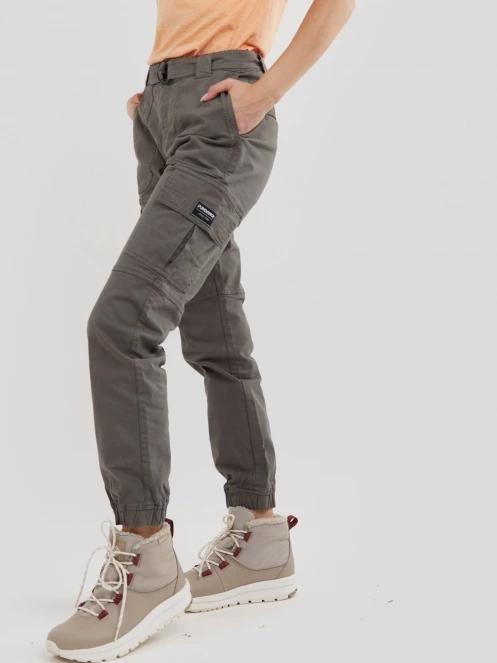 Fundango Alina Cargo Pants női oldalzsebes utcai nadrág oliva színben 2
