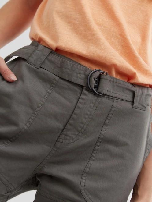 Fundango Alina Cargo Pants női oldalzsebes utcai nadrág oliva színben 6